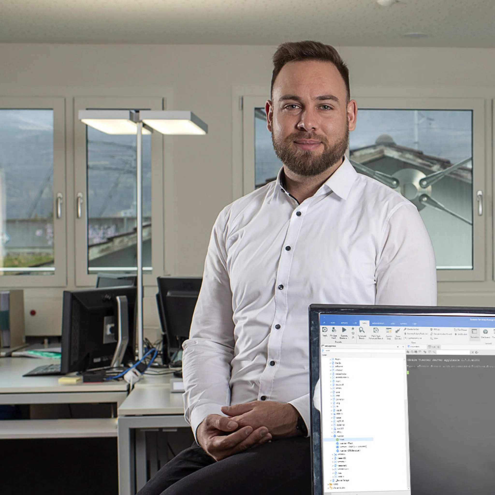 From student to specialist. Today, as an IT specialist at ControlTech Engineering AG, Michael Gempp is in charge of major projects such as Roche's pRED, where he is responsible for the network infrastructure and Network Security of the building complex.