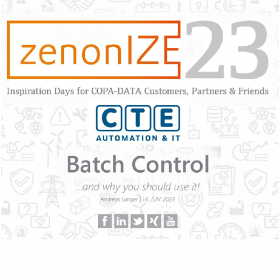 Einladung/Design zenonIZE23 Batch Control and why you should use it! - Andreas Langer