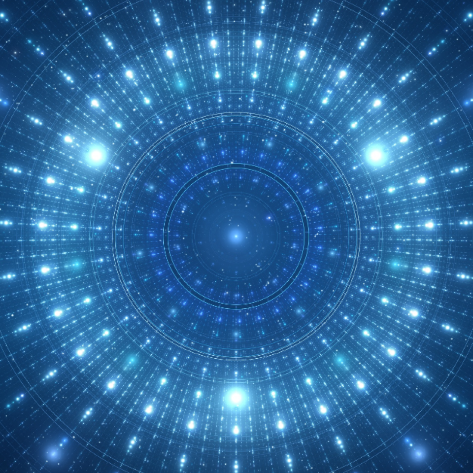 Blaue, leuchtende Röhre